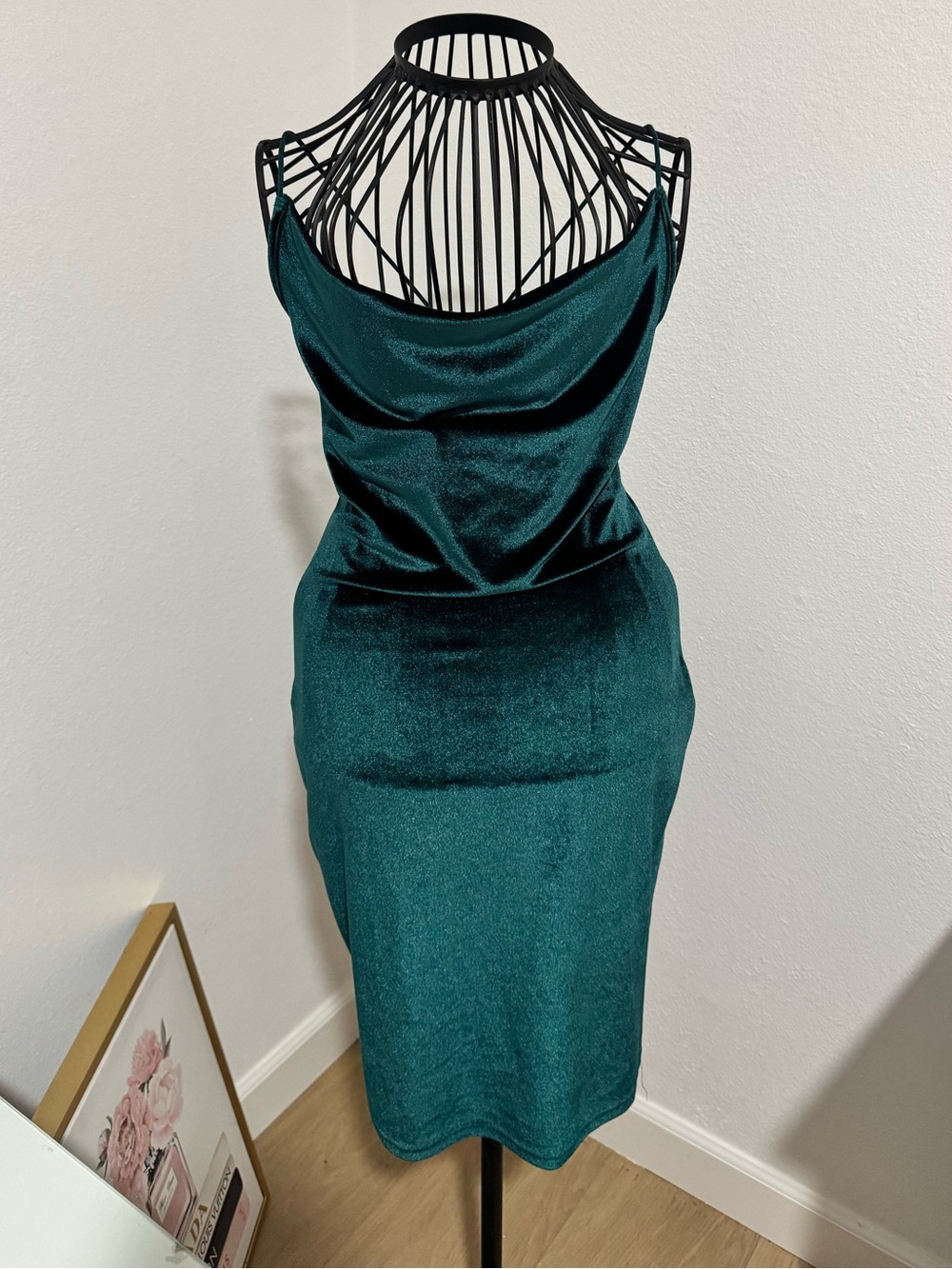 Green Velvet Dress